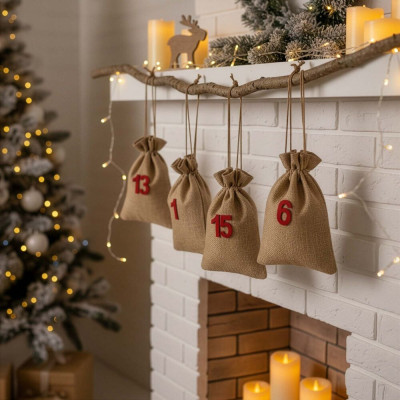 Adventní kaledář sáčky 10x15 cm sada 24ks SPRINGOS CA1471