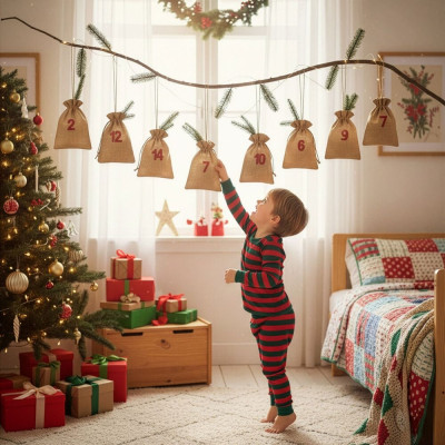 Adventní kaledář sáčky 10x15 cm sada 24ks SPRINGOS CA1471