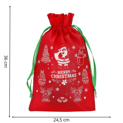 Dárková taška 36x25 cm Merry Christmas červená, vánoční dekorace