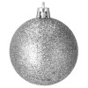 Vánoční baňky stříbrno-šedé mix - 4/5/6cm, sada 30ks