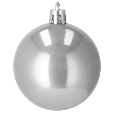 Vánoční baňky stříbrno-šedé mix - 4/5/6cm, sada 30ks