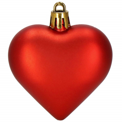 Srdíčka červená sada 8ks, vánoční ozdoby CA1156