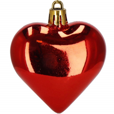 Srdíčka červená sada 8ks, vánoční ozdoby CA1156
