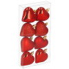 Srdíčka červená sada 8ks, vánoční ozdoby CA1156