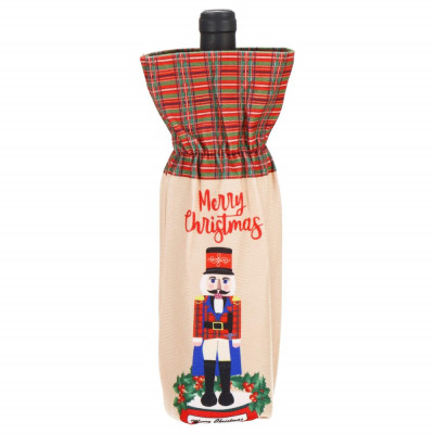 Obal na láhev 15x31 cm cm mix vzorů, vánoční dekorace