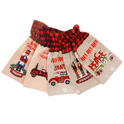 Obal na láhev 15x31 cm cm mix vzorů, vánoční dekorace