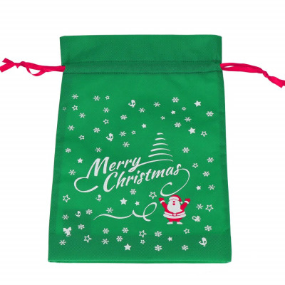 Dárková taška Merry Christmas zelená, vánoční dekorace