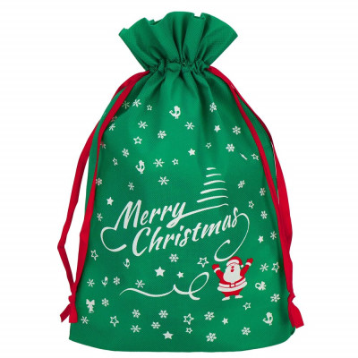 Dárková taška Merry Christmas zelená, vánoční dekorace