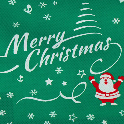Dárková taška Merry Christmas zelená, vánoční dekorace