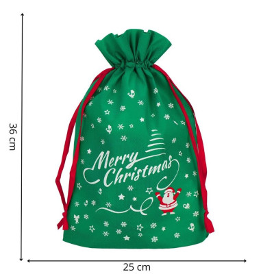 Dárková taška Merry Christmas zelená, vánoční dekorace