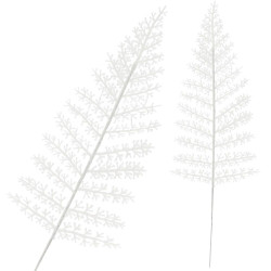 List kapradiny bílý 44 cm, vánoční dekorace