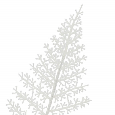 List kapradiny bílý 44 cm, vánoční dekorace