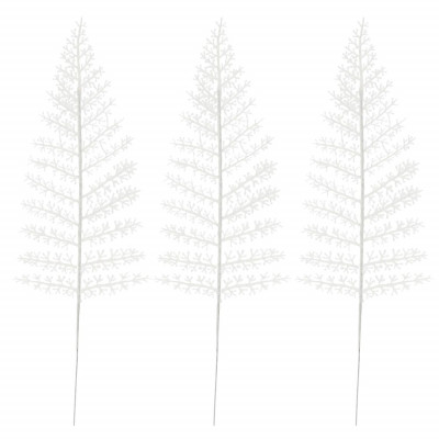 List kapradiny bílý 44 cm, vánoční dekorace