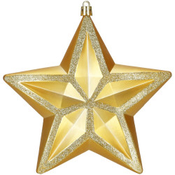 Vánoční hvězda zlatá 16x15 cm, vánoční ozdoba