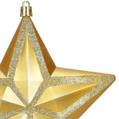 Vánoční hvězda zlatá 16x15 cm, vánoční ozdoba