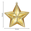 Vánoční hvězda zlatá 16x15 cm, vánoční ozdoba