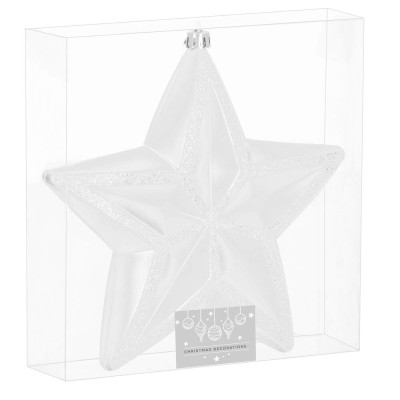 Vánoční hvězda bílá 16x15 cm, vánoční ozdoba