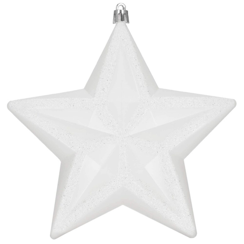 Vánoční hvězda bílá 16x15 cm, vánoční ozdoba