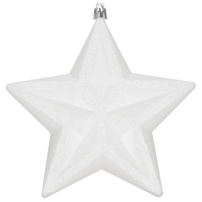 Vánoční hvězda bílá 16x15 cm, vánoční ozdoba