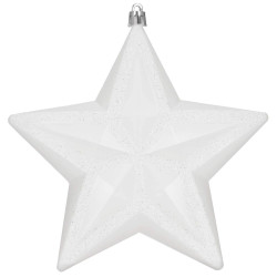 Vánoční hvězda bílá 16x15 cm, vánoční ozdoba