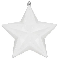 Vánoční hvězda bílá 16x15 cm, vánoční ozdoba