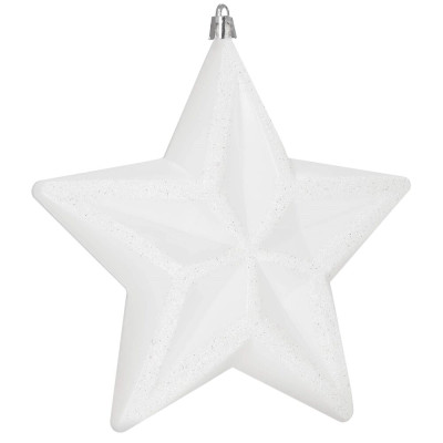 Vánoční hvězda bílá 16x15 cm, vánoční ozdoba