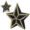 Vánoční hvězda černo-zlatá 16x15 cm, vánoční ozdoba