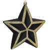 Vánoční hvězda černo-zlatá 16x15 cm, vánoční ozdoba