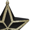 Vánoční hvězda černo-zlatá 16x15 cm, vánoční ozdoba