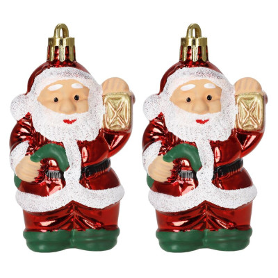 Santa Claus se světlem a berlou sada 2ks, vánoční ozdoby