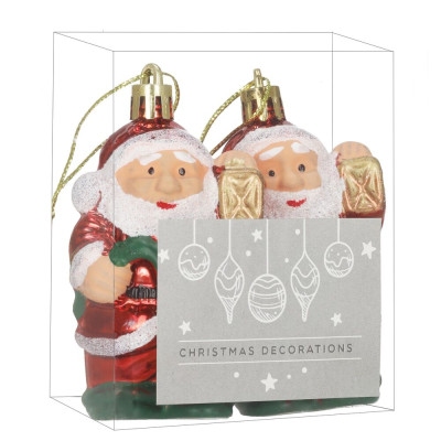 Santa Claus se světlem a berlou sada 2ks, vánoční ozdoby
