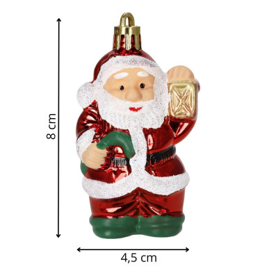 Santa Claus se světlem a berlou sada 2ks, vánoční ozdoby