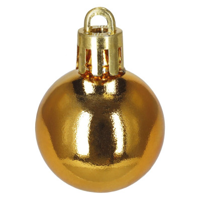 Sada ozdob na stromeček zlatá 11 dílná, vánoční ozdoby