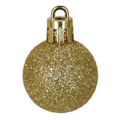 Sada ozdob na stromeček zlatá 11 dílná, vánoční ozdoby