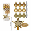 Sada ozdob na stromeček zlatá 11 dílná, vánoční ozdoby