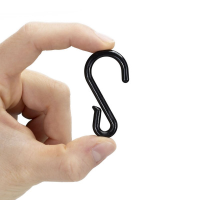 Háčky na vánoční osvětlení a baňky na okap sada 60ks černé