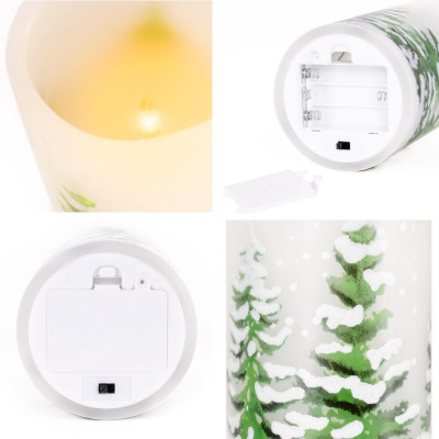 Led svíčky se vzorem sada 3ks 3xAAA SPRINGOS CA1455