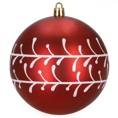 Vánoční baňky červené mix - 10cm sada 12ks, vánoční ozdoby