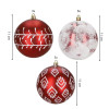 Vánoční baňky červené mix - 10cm sada 12ks, vánoční ozdoby