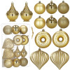 Vánoční baňky zlaté mix - sada 12ks, vánoční ozdoby