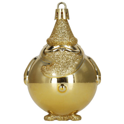 Vánoční baňky zlaté mix - sada 12ks, vánoční ozdoby