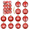 Vánoční baňky červené mix - 6cm sada 12ks, vánoční ozdoby