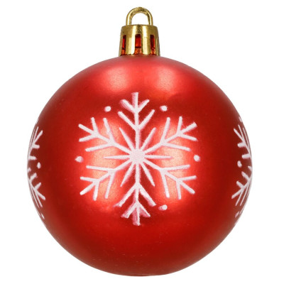 Vánoční baňky červené mix - 6cm sada 12ks, vánoční ozdoby