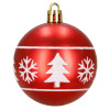 Vánoční baňky červené mix - 6cm sada 12ks, vánoční ozdoby
