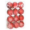 Vánoční baňky červené mix - 6cm sada 12ks, vánoční ozdoby
