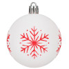 Vánoční baňky bílé mix - 6cm sada 12ks, vánoční ozdoby
