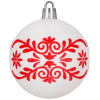 Vánoční baňky bílé mix - 6cm sada 12ks, vánoční ozdoby