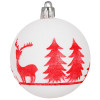 Vánoční baňky bílé mix - 6cm sada 12ks, vánoční ozdoby