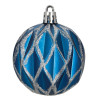 Vánoční baňky modré - 6cm sada 6ks, vánoční ozdoby