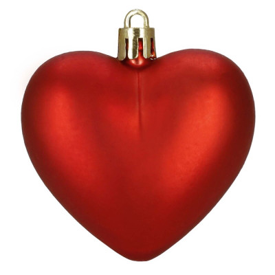 Srdíčka červená sada 16ks, vánoční ozdoby